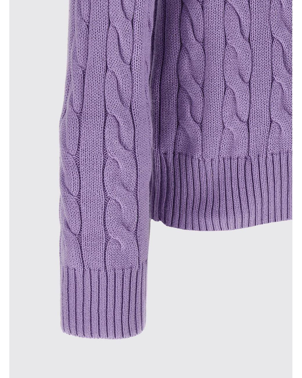 Polo Ralph Lauren Purple Cotton Tricot Crewneck Pullover for men