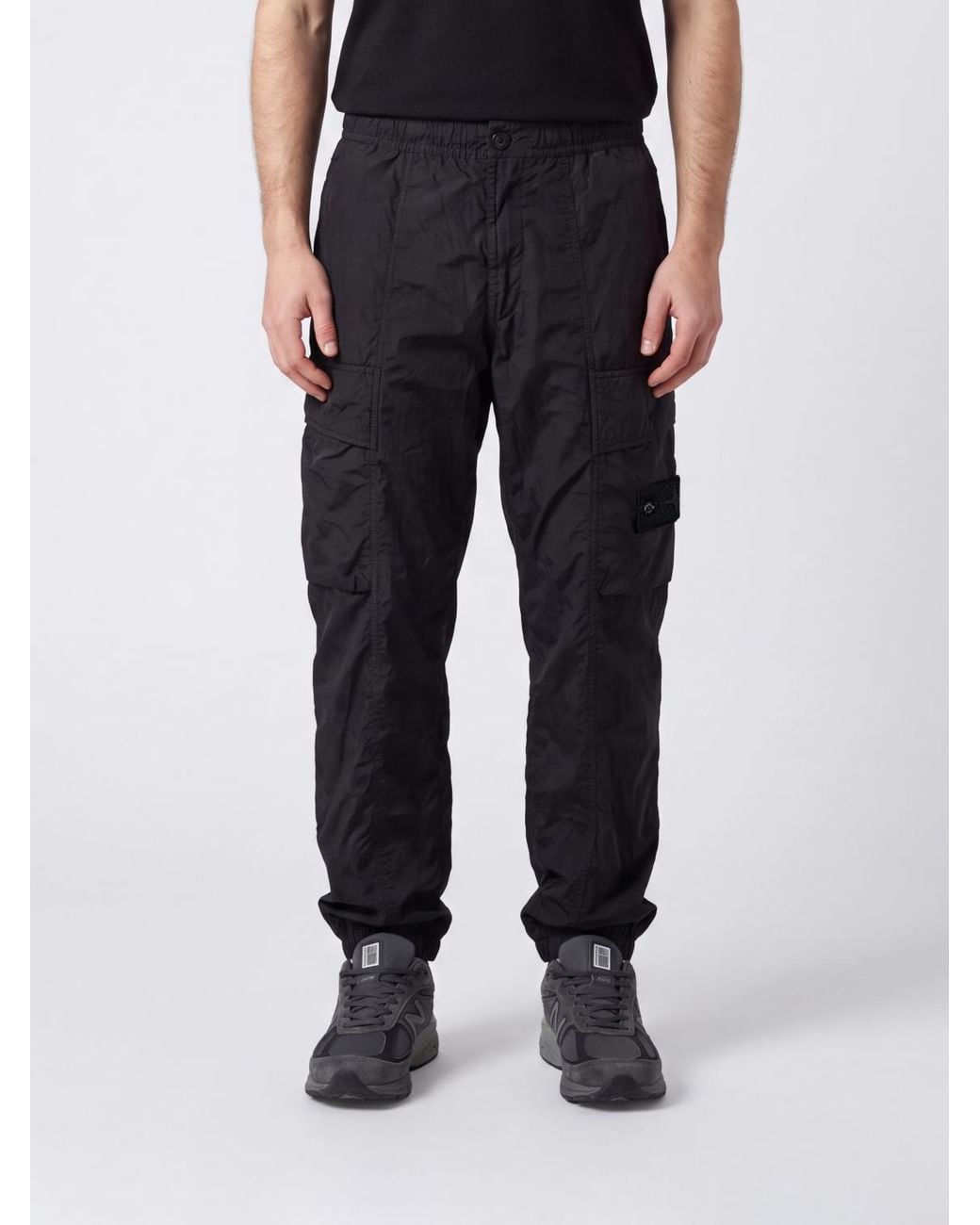 Stone Island Black Ghost Capsule Cargo Pants for men