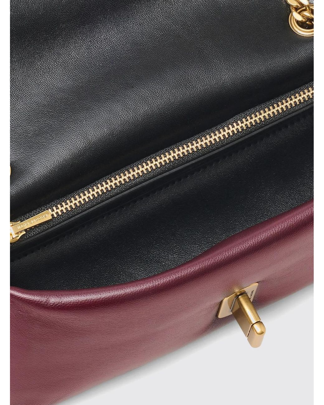 Marc Jacobs Purple The Scene Leather Crossbody Bag With Chain Strap And Turn-Lock