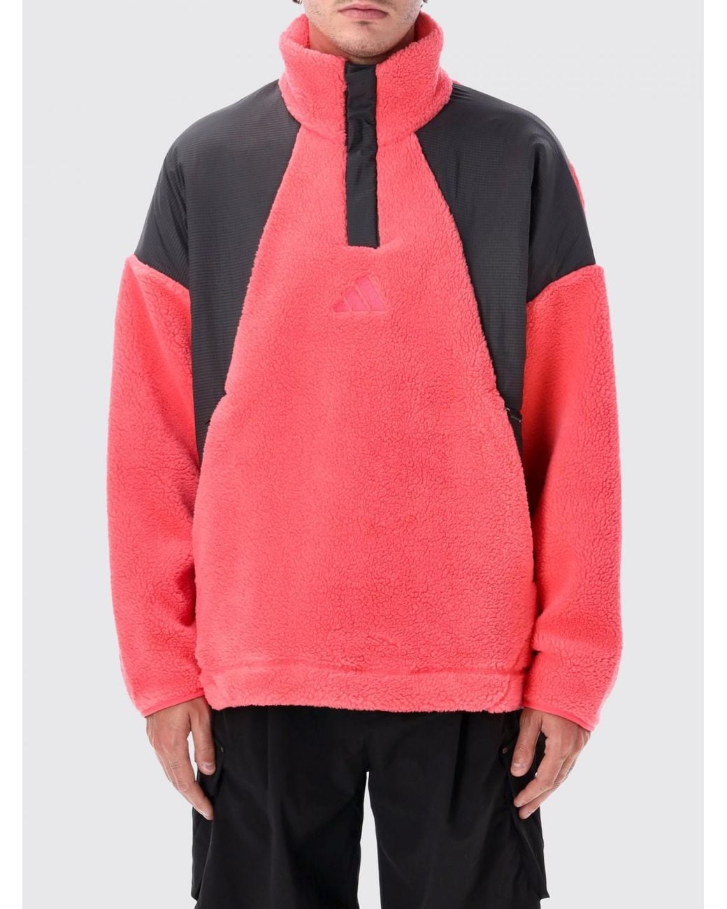 Adidas Originals Pink Terrex Xploric Climawarm High Pile Bicolor Fleece Jacket for men