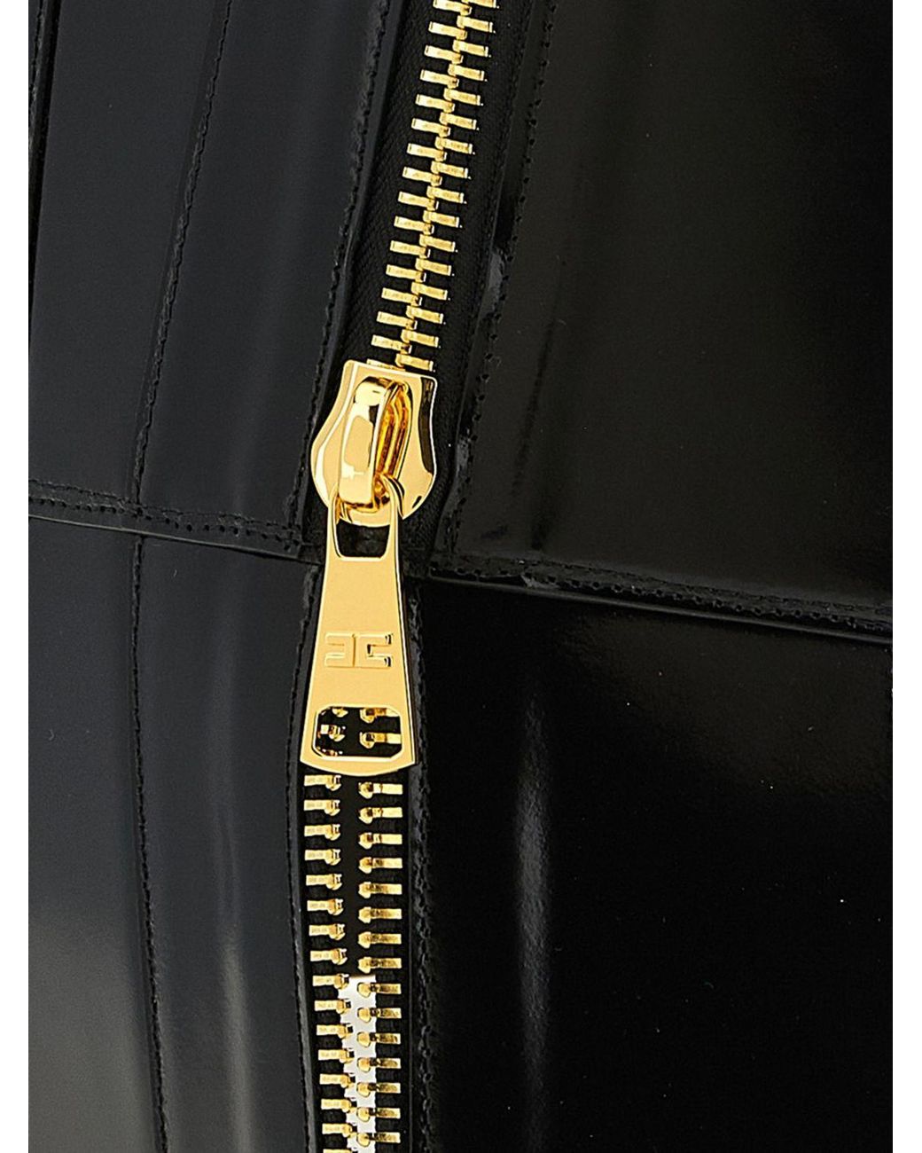 Elisabetta Franchi Black Leather Bustier Belt With Monogram Logo And Tie Closure