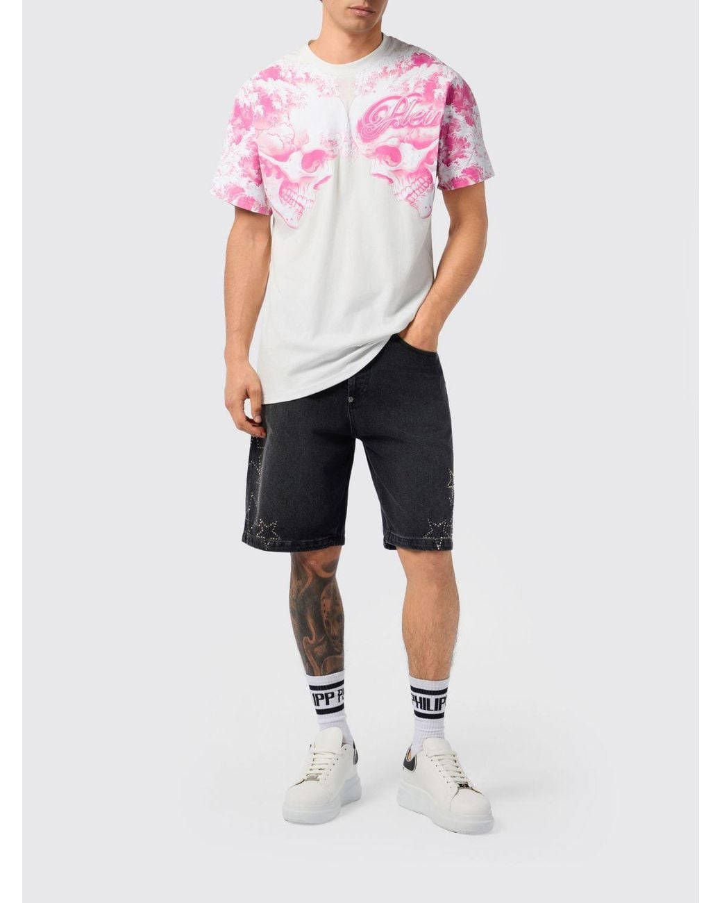 Philipp Plein Pink T-Shirt for men
