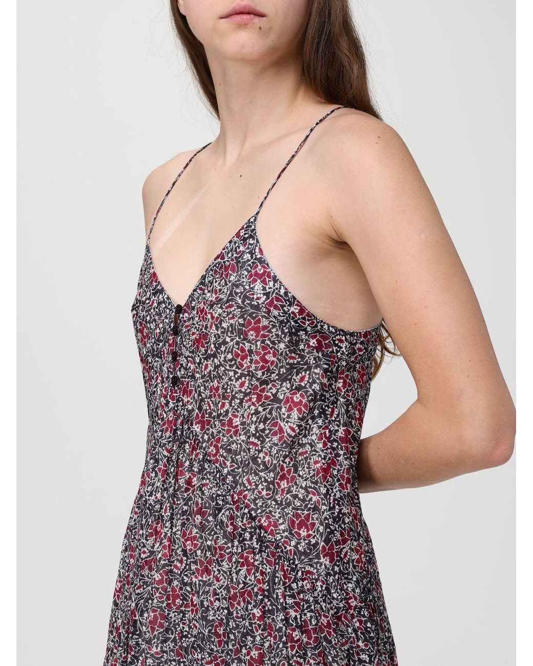 Isabel Marant Purple Floral Cotton Dress