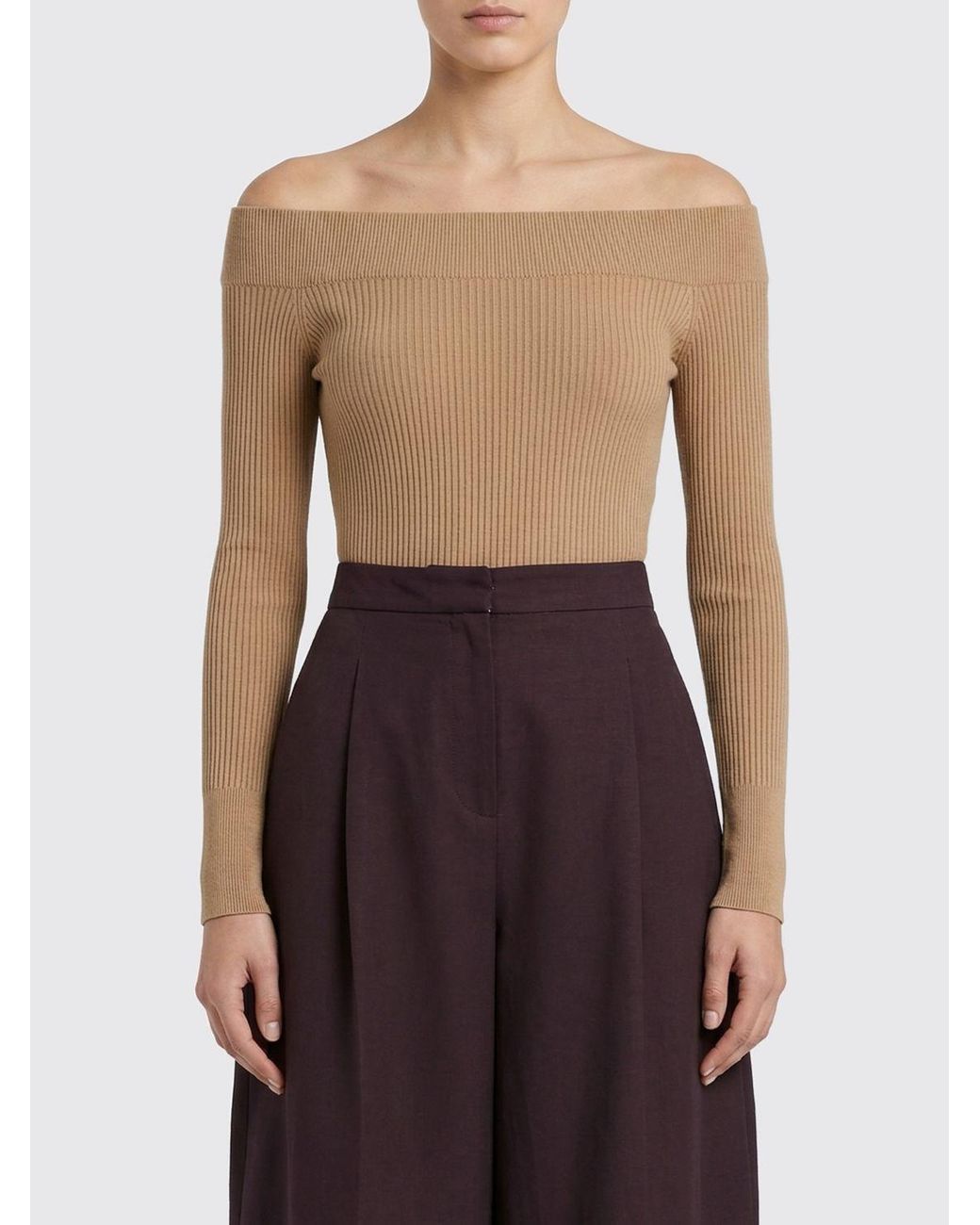 Alaïa Purple Viscose Knit Bodysuit