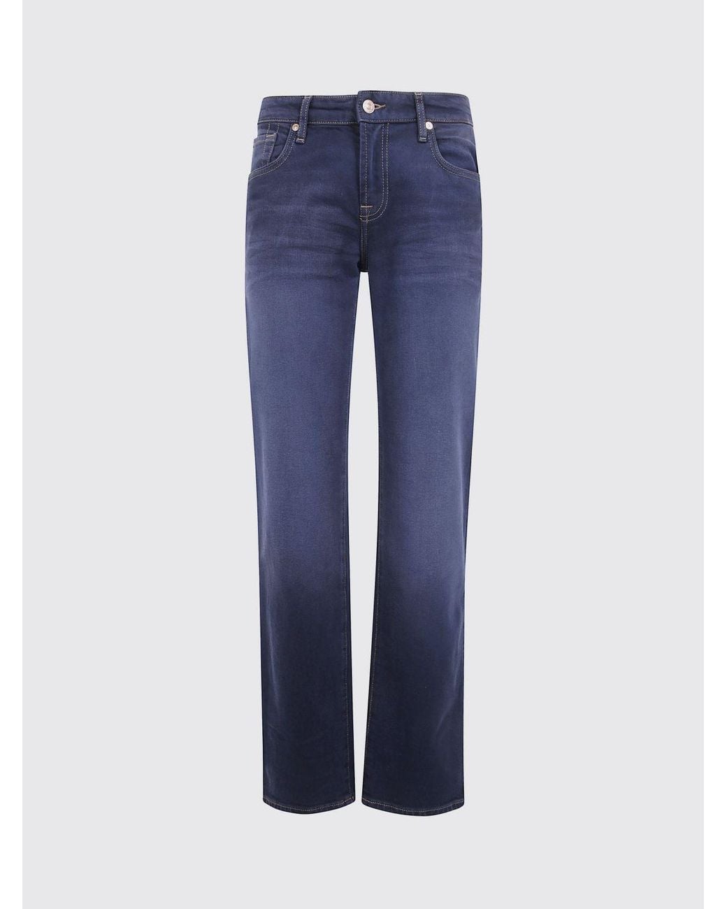 7 For All Mankind Blue Calie High-Waisted Skinny Jeans