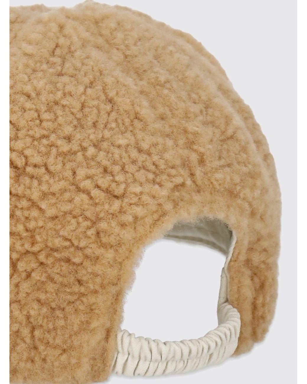 Autry Natural Ribbed Wool Beanie Hat With Turn-Up Cuff And Contrast Logo for men
