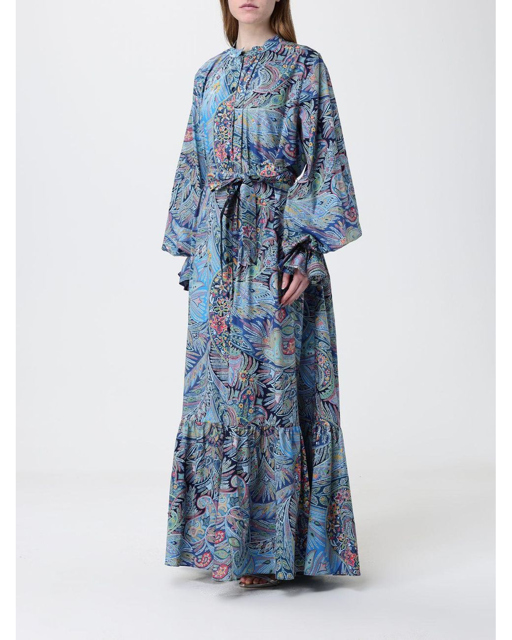 Etro Blue Stretch Cotton Shirtdress