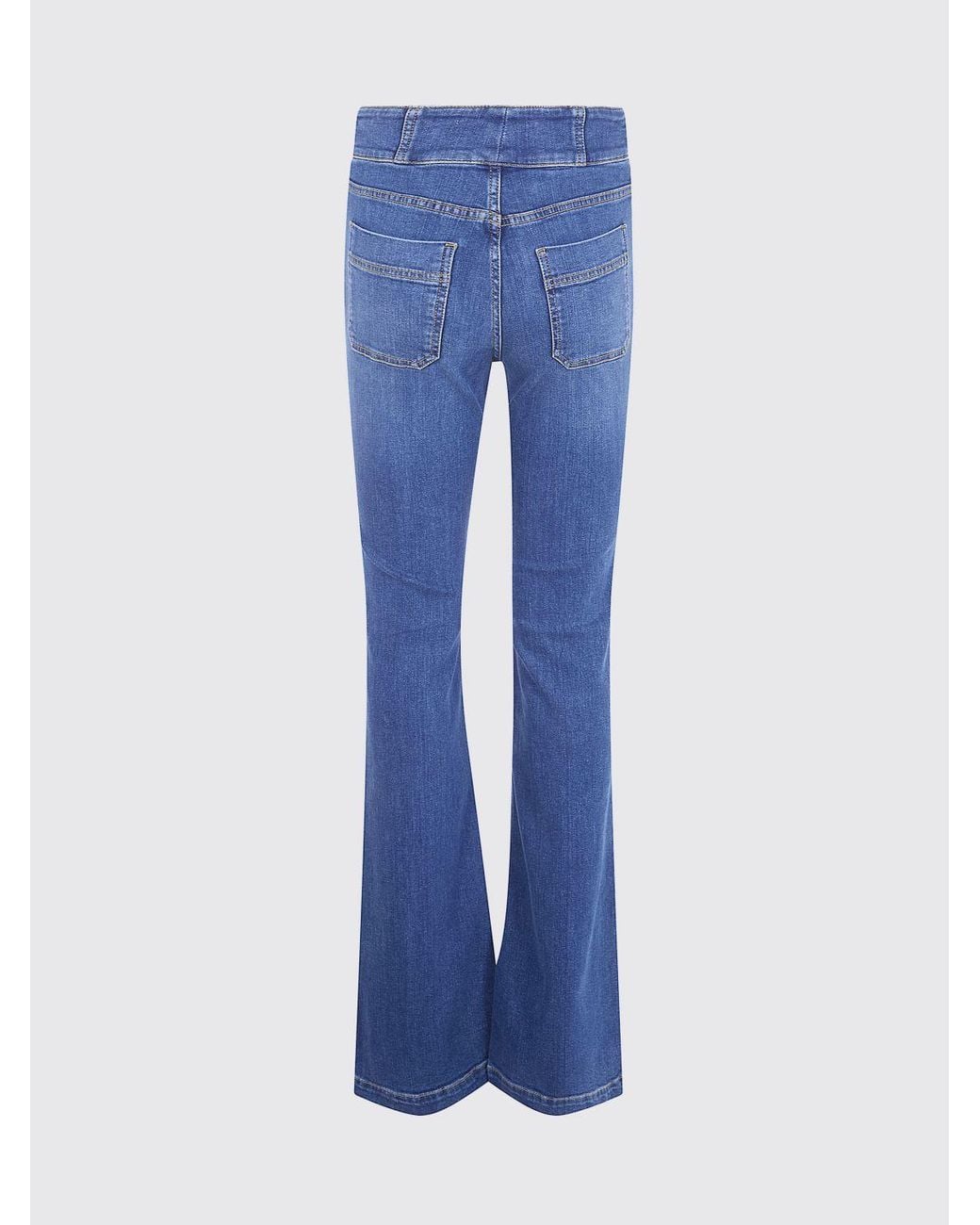 Elisabetta Franchi Blue Flared Denim Jeans