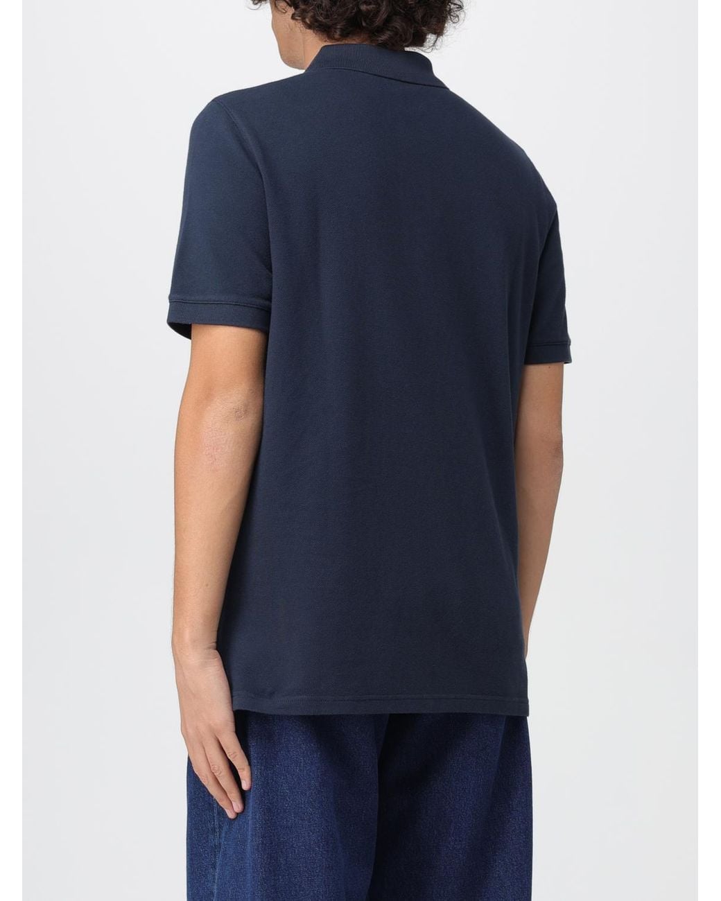 Maison Kitsuné Blue Maison Kitsun&Eacute Cotton Polo Shirt With Logo for men