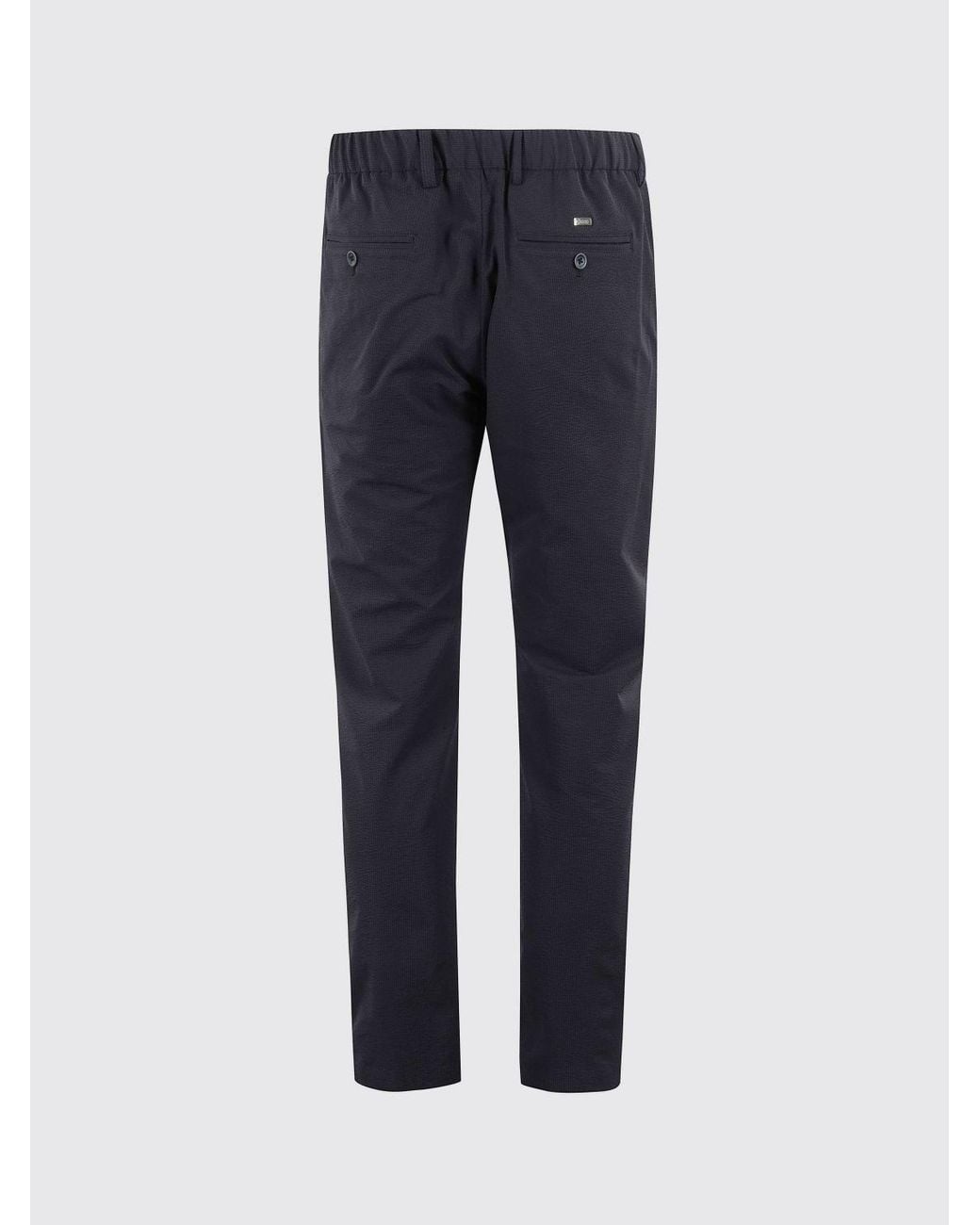 Herno Blue Hero Gabardine Chino Trousers for men