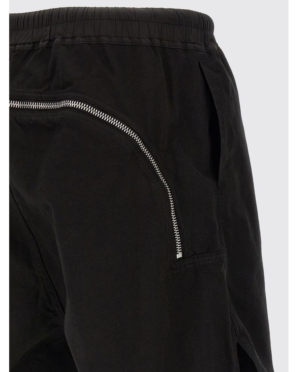 Rick Owens Blue Cotton Shorts for men