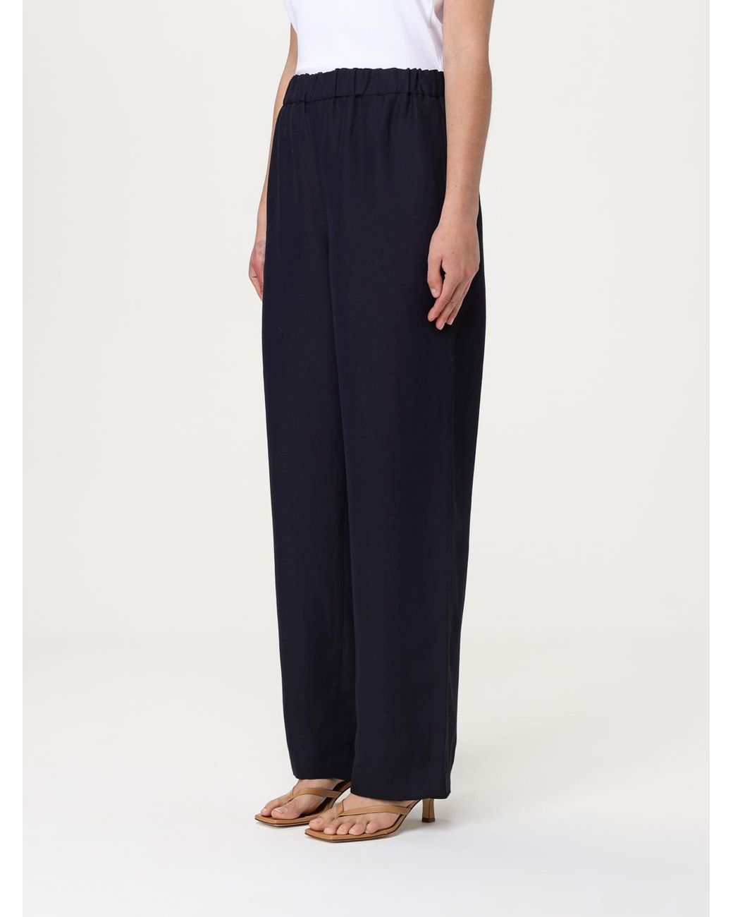 Fabiana Filippi Blue Wide Leg Viscose Pants