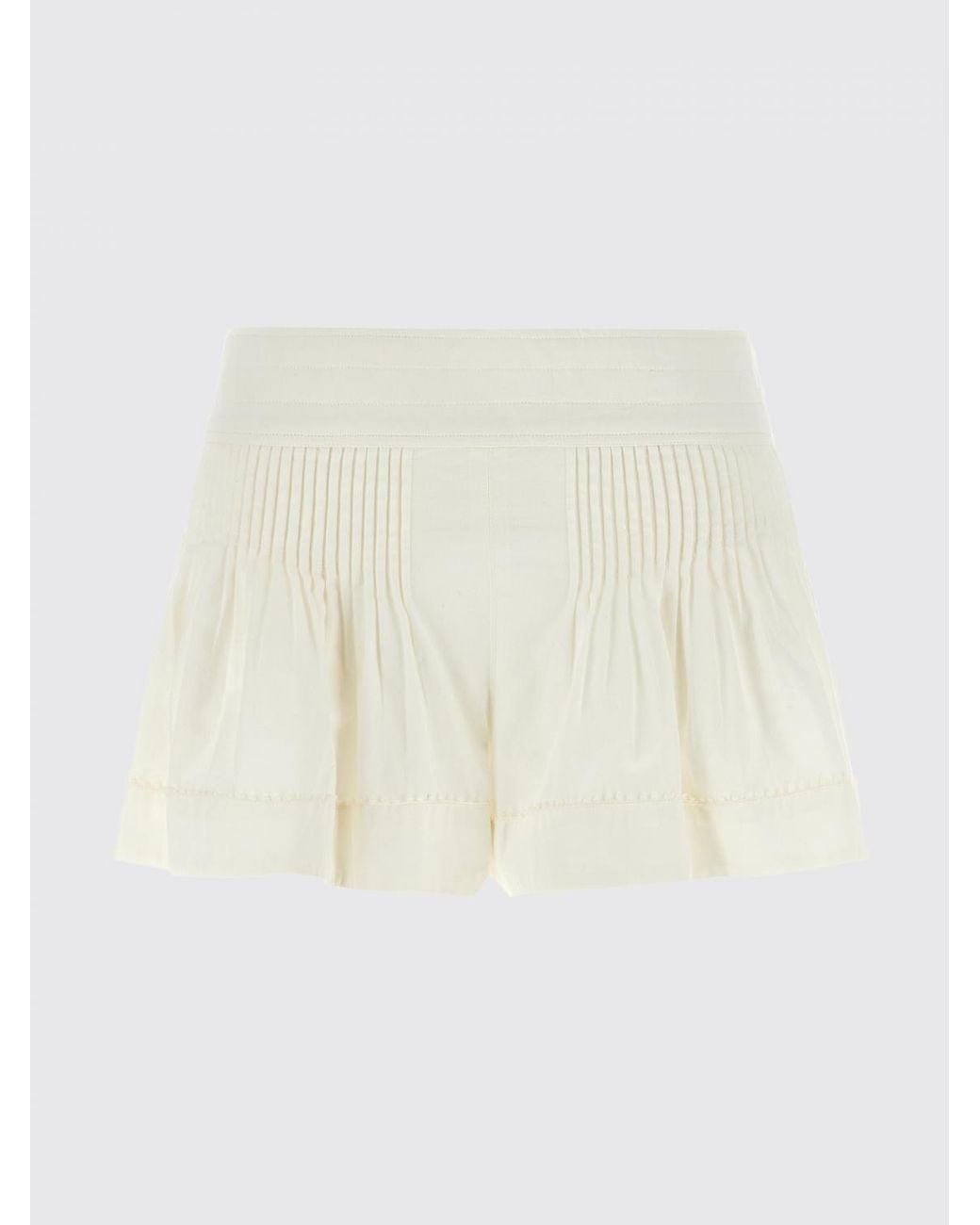 Isabel Marant White Cybila Cotton Shorts