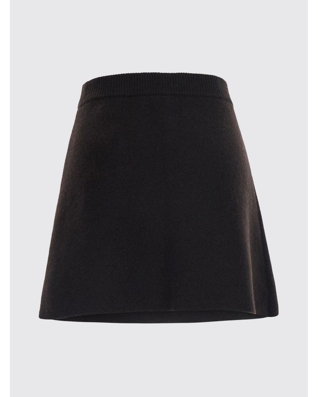 Lisa Yang Black High-Waisted Flared Mini Skirt