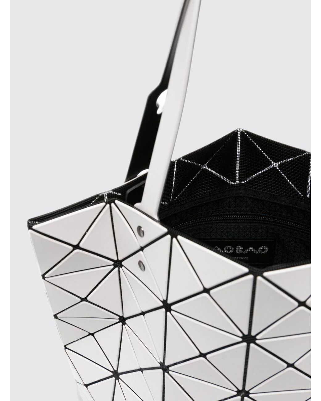 Issey Miyake White Lucent Geometric-Panel Tote Bag
