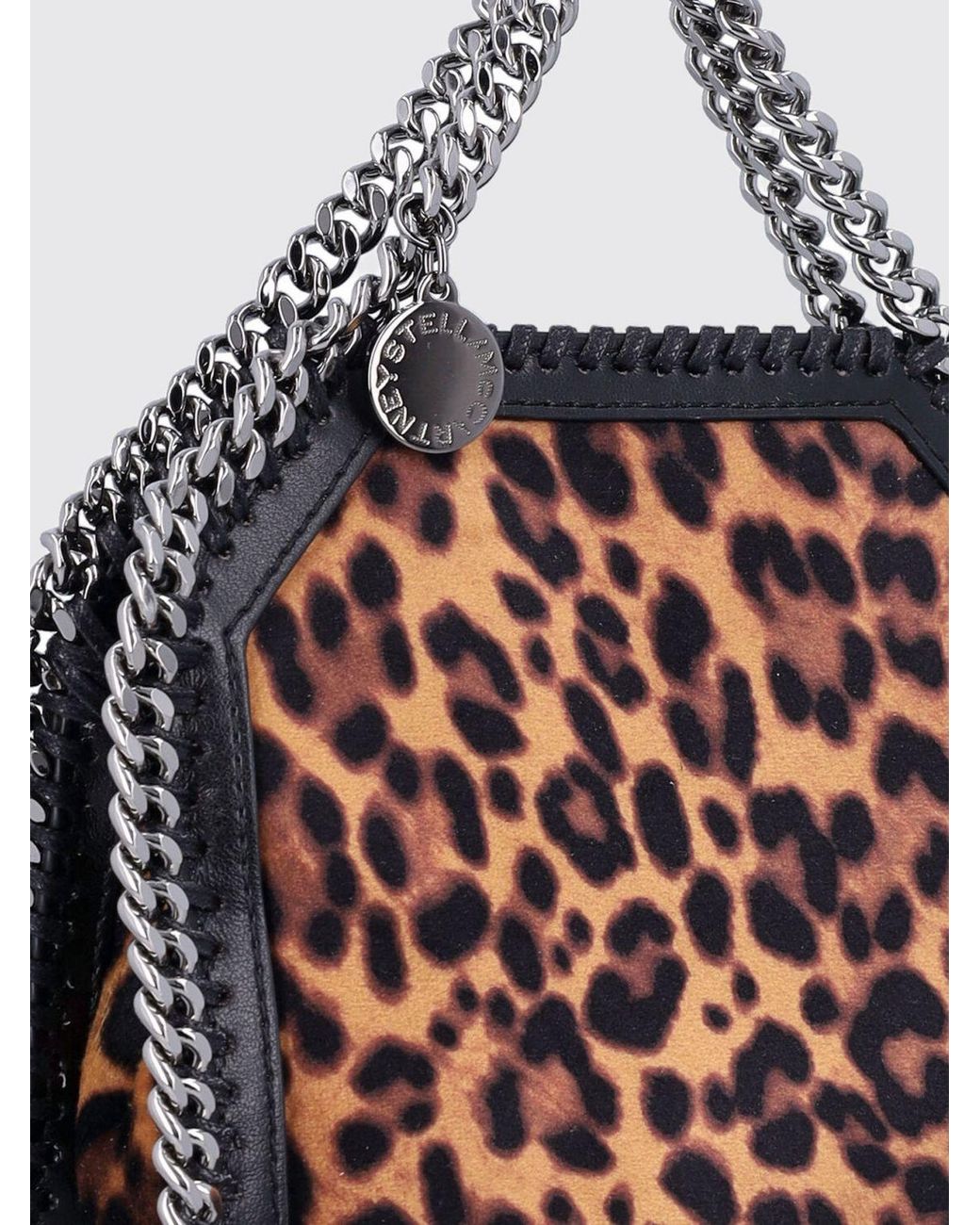 Stella McCartney Brown Falabella Animal-Print Alter Mat Mini Handbag