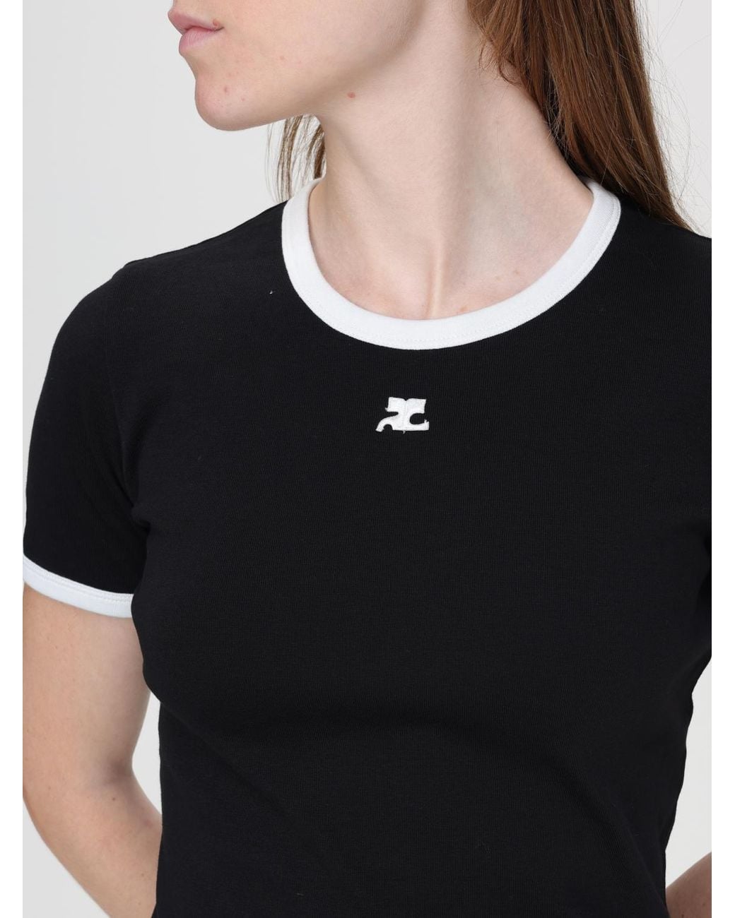 Courreges Black T-shirt Courrèges