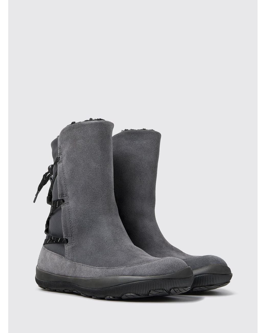Camper Black Flat Ankle Boot