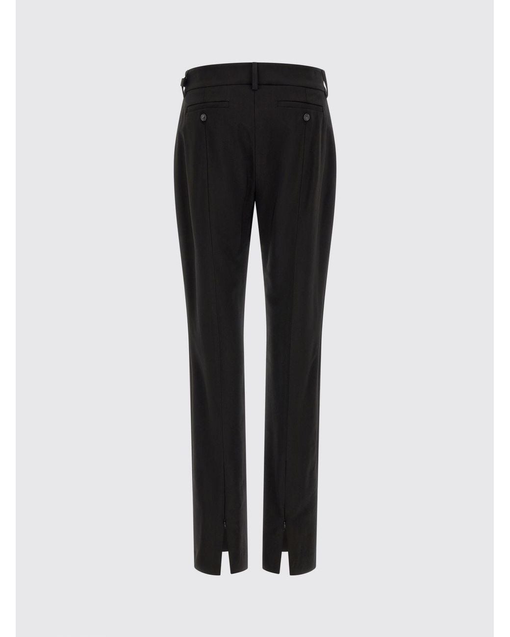 Sportmax Blue Mid-Rise Skinny Fit Crêpe Trousers With Hem Slits