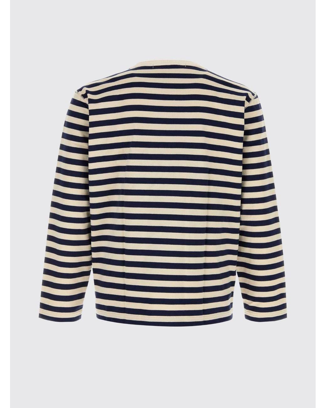 Junya Watanabe Natural Bicolor Striped Cotton Long-Sleeved T-Shirt for men