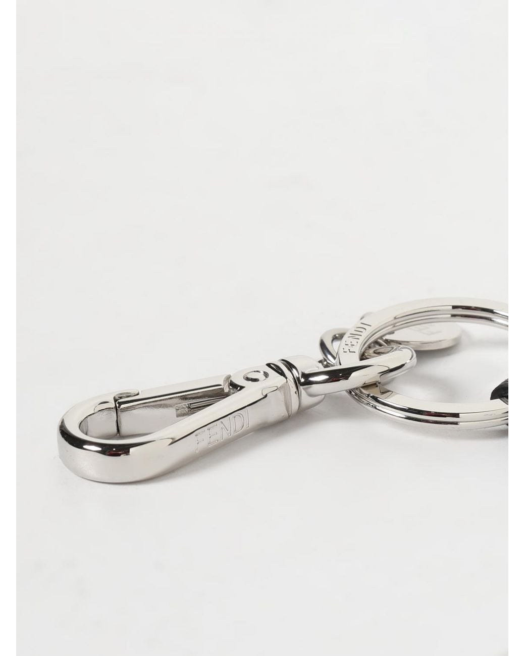 Fendi White Keyring for men