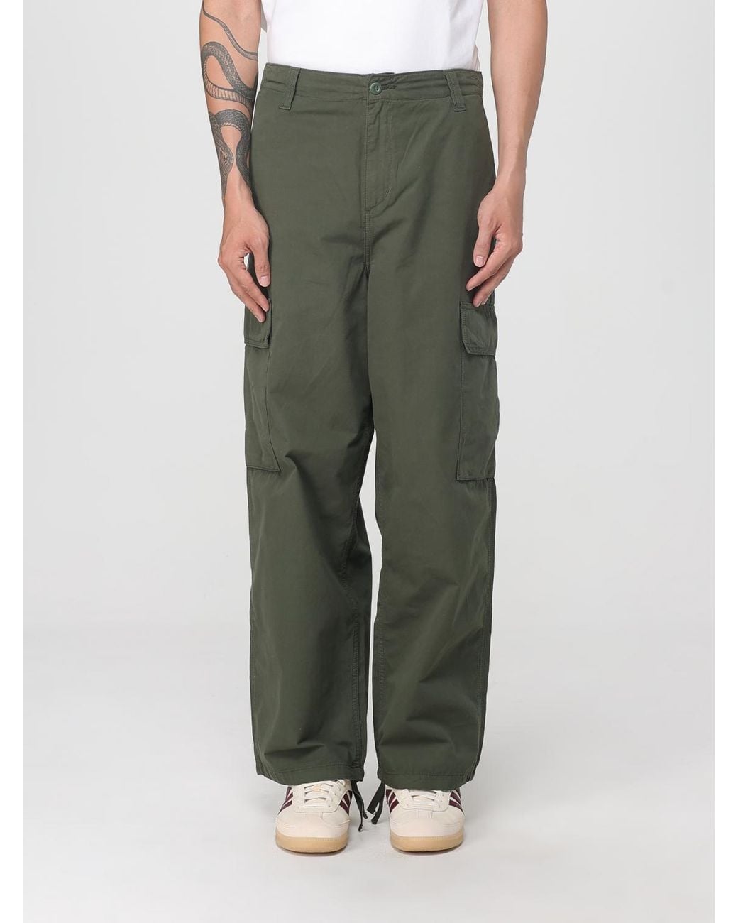 Carhartt Green Relaxed Fit Cargo Pants for men