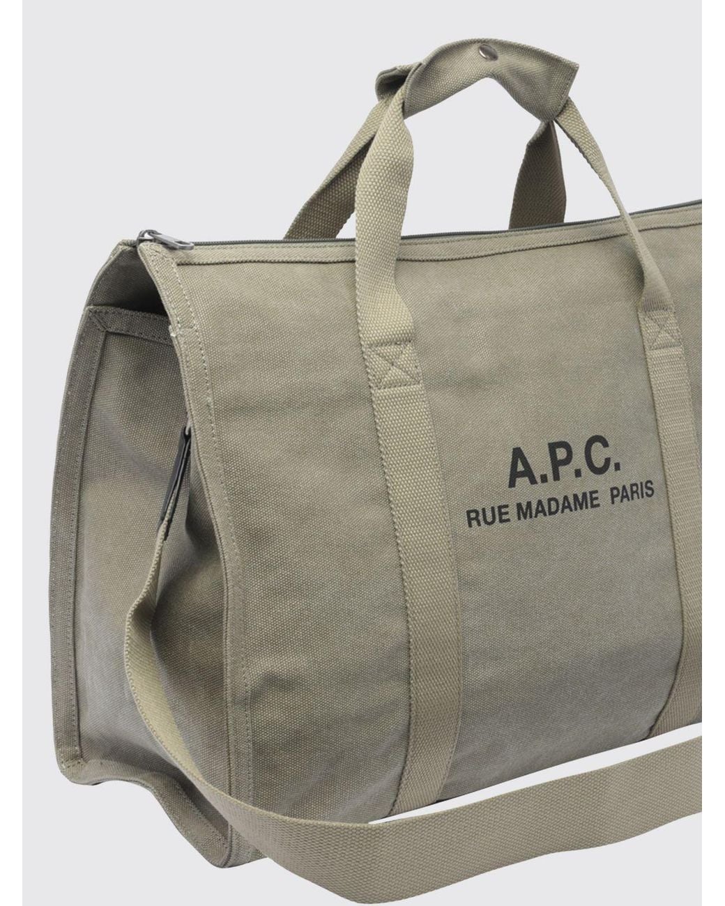 A.P.C. Gray Récupération Large Travel Bag for men