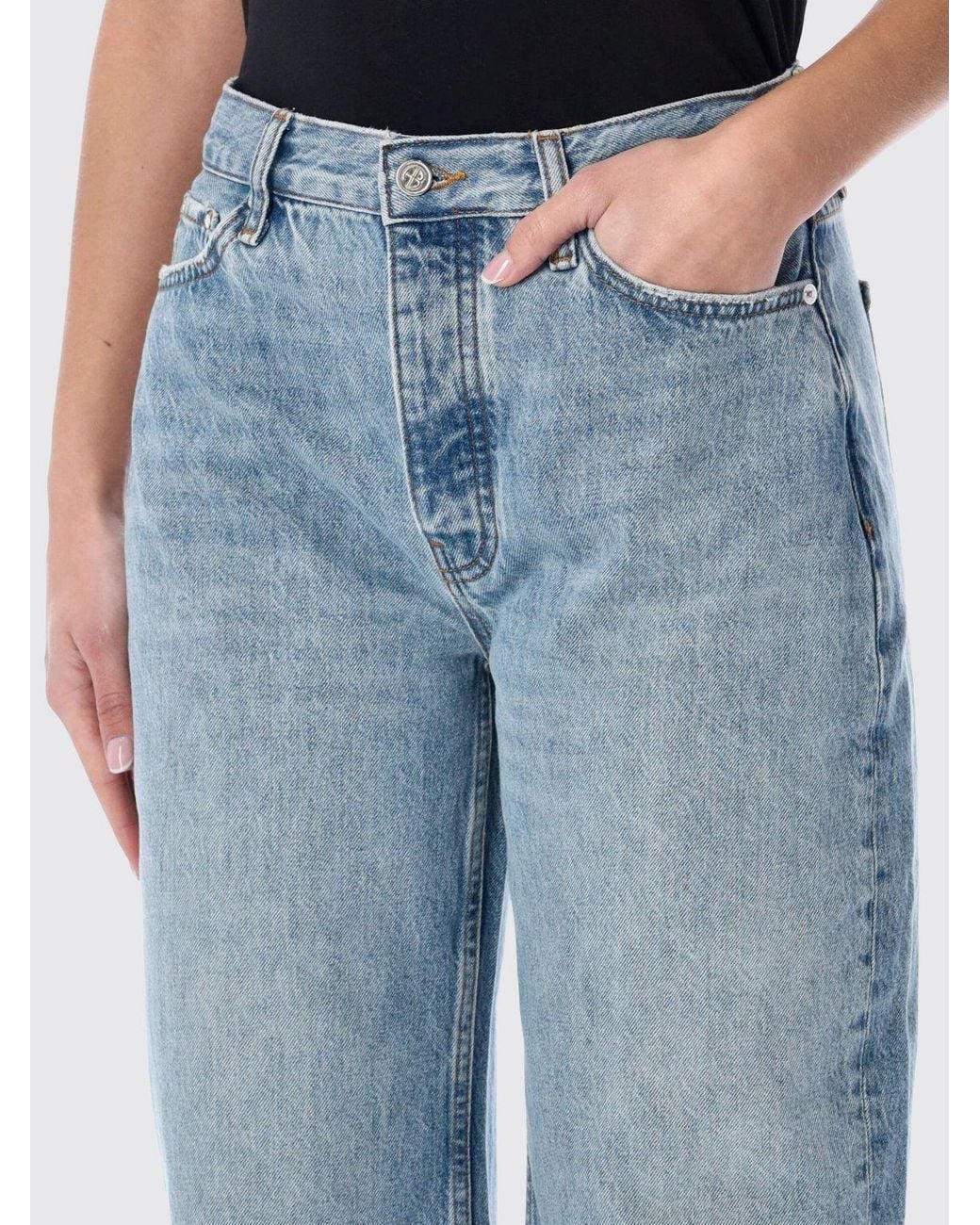 Anine Bing Blue Baggy Denim Jeans
