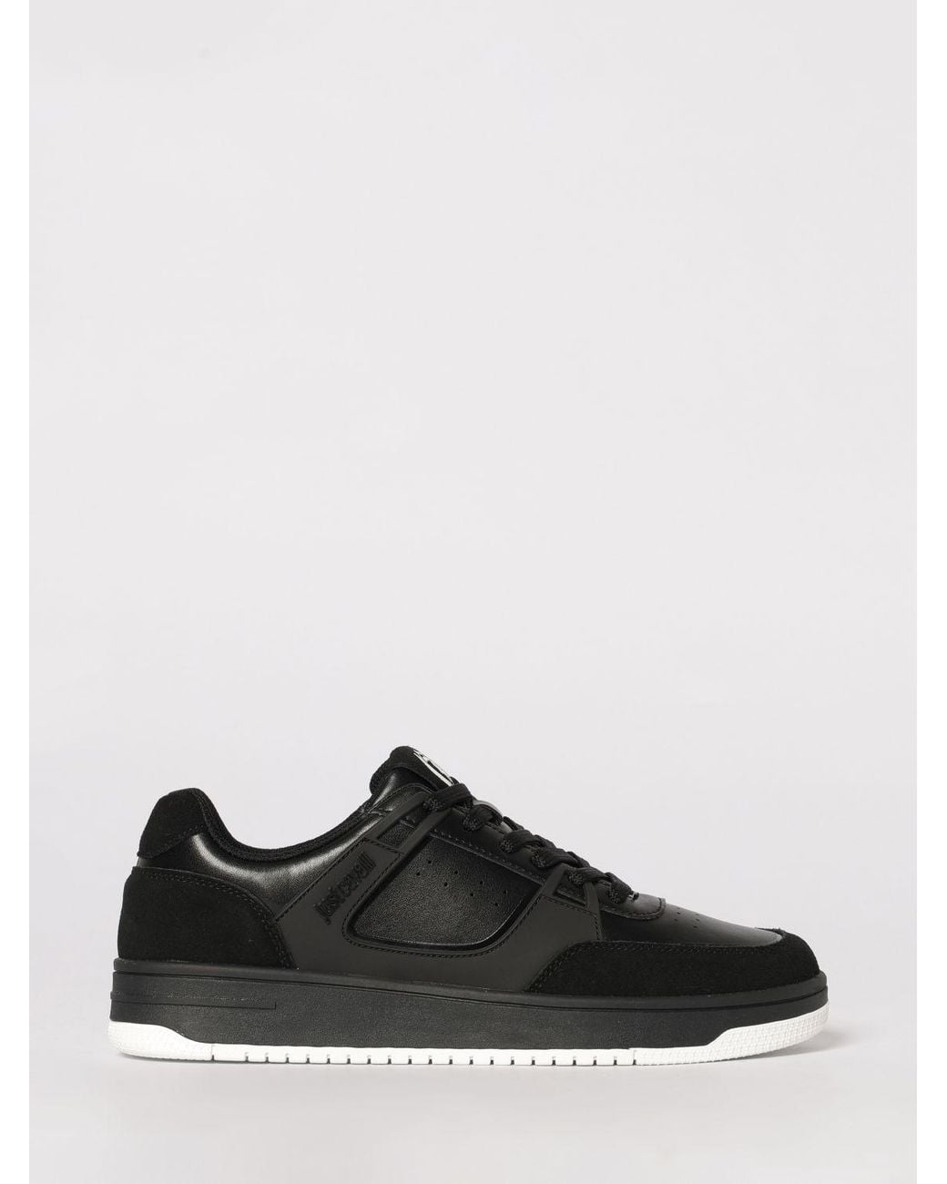 Just Cavalli Black Leather Sneakers for men