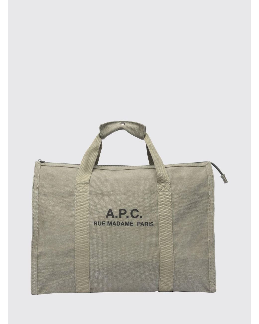 A.P.C. Gray Récupération Large Travel Bag for men