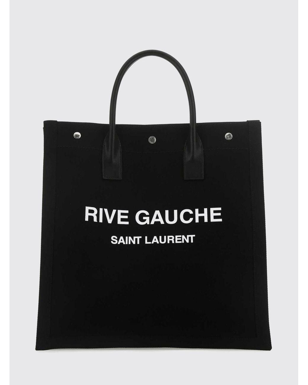 Saint Laurent Black Rive Gauche Large Tote Bag for men