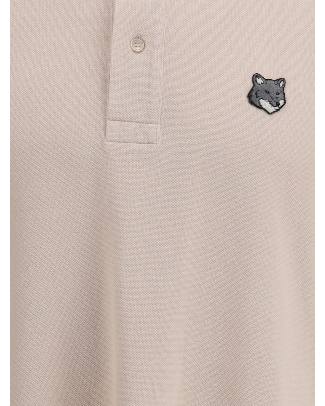 Maison Kitsuné Blue Maison KitsunÉ Cotton Polo Shirt With Logo for men