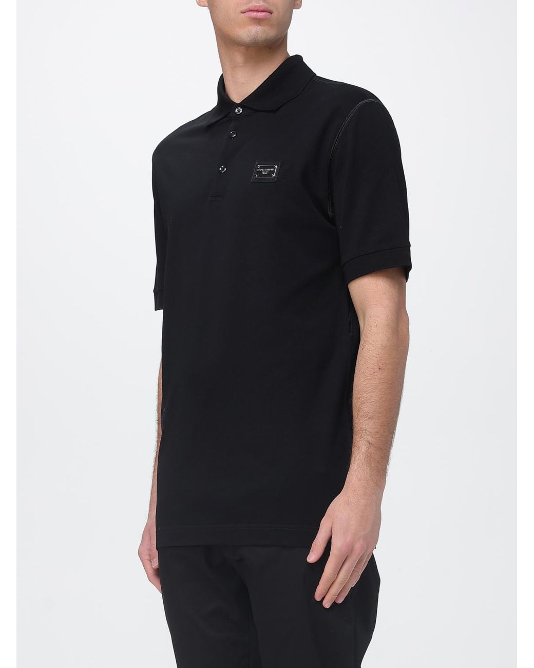 Dolce & Gabbana Black Dolce &Amp Gabbana Cotton Polo Shirt for men