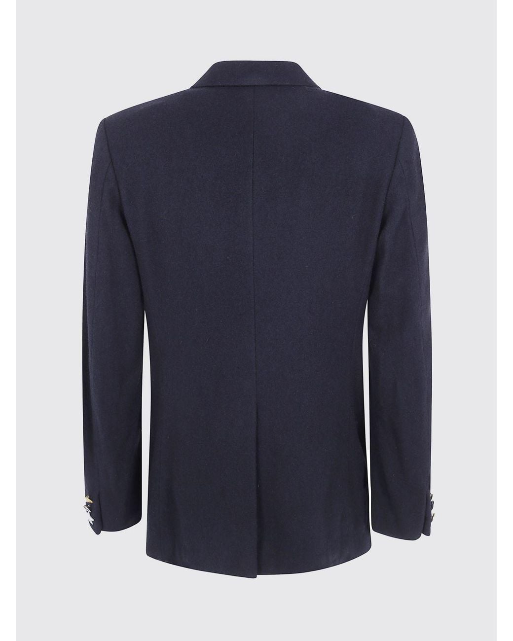 Junya Watanabe Blue Single-Breasted Wool Blend Blazer With Metal Logo for men