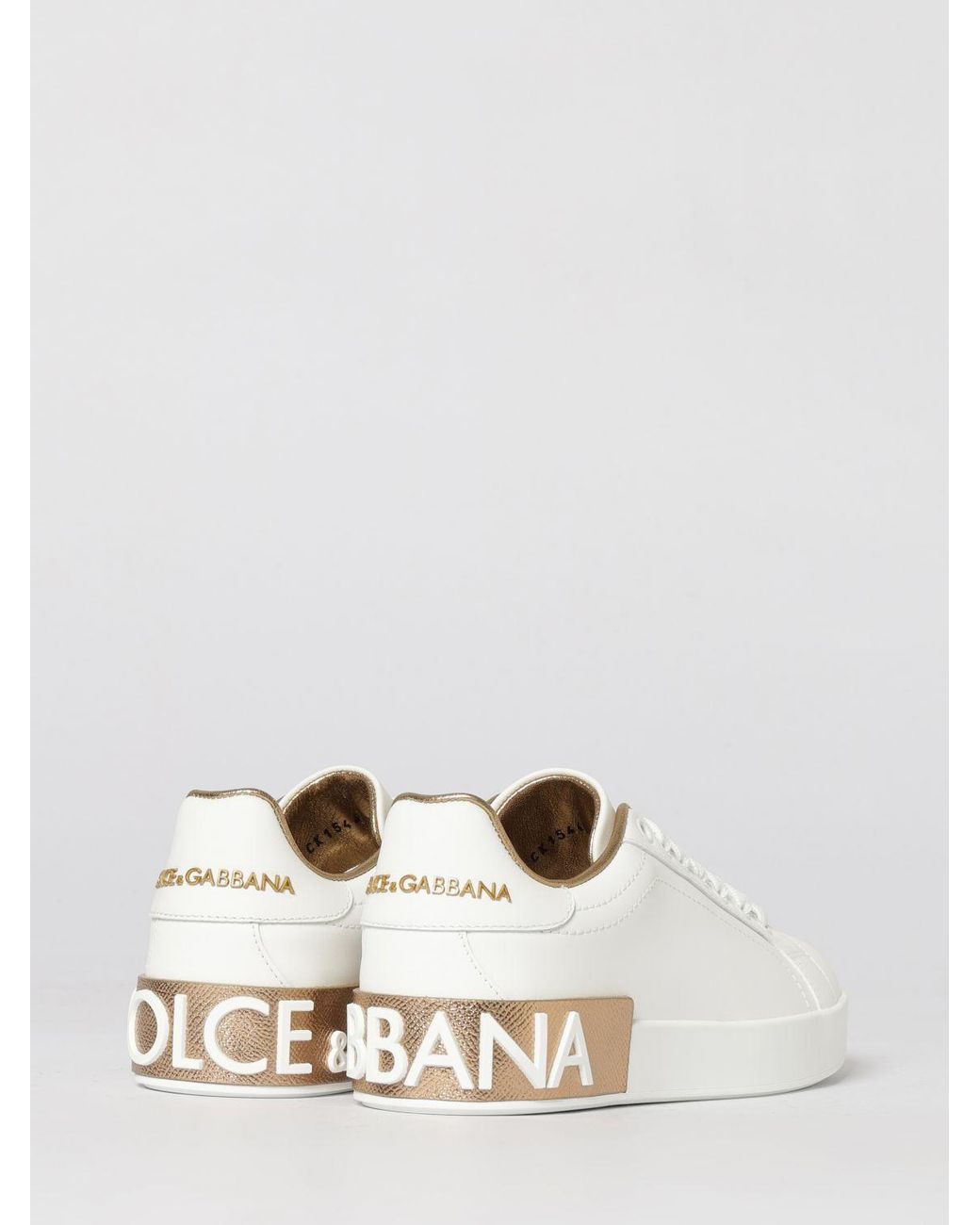 Dolce & Gabbana Natural Dolce &Amp Gabbana Portofino Leather Sneakers