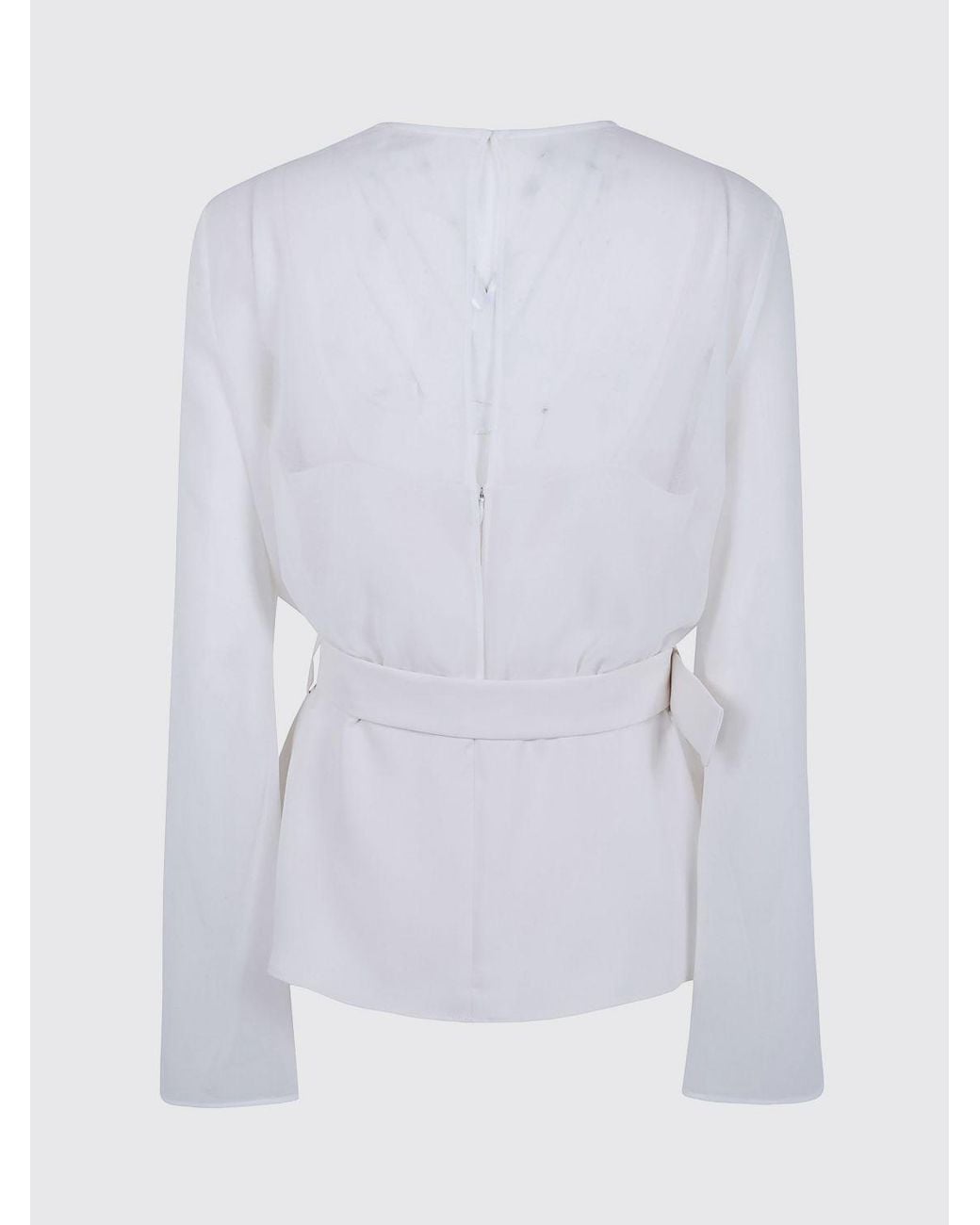 Blusa A Maniche Lunghe di P.A.R.O.S.H. in White