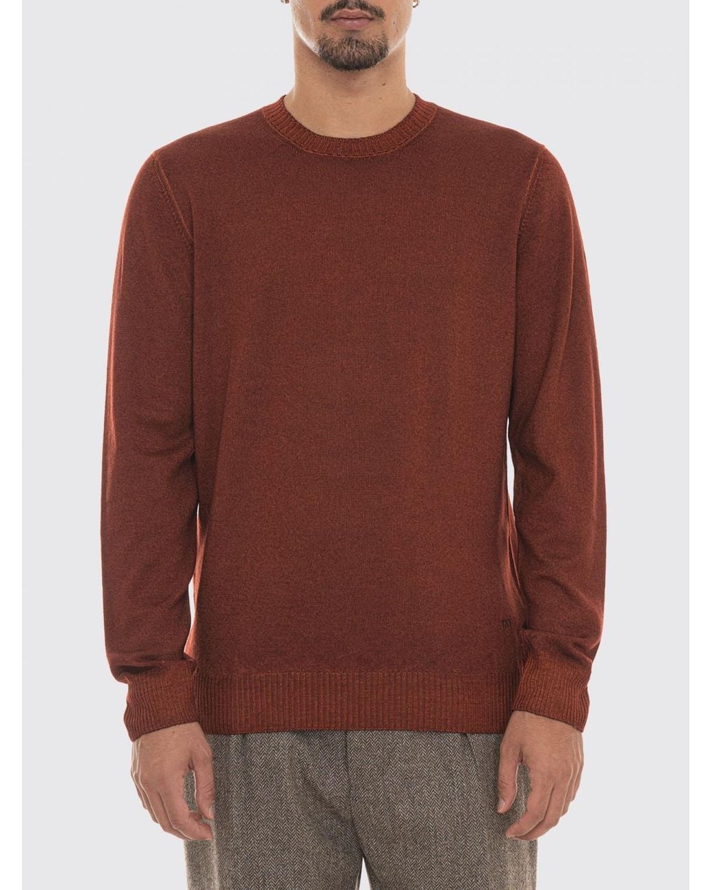 Fay Brown Crewneck Jumper for men