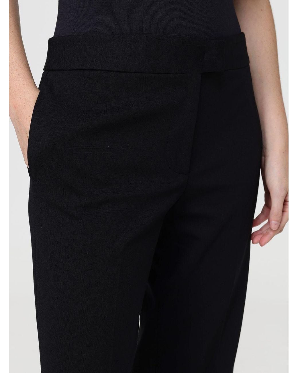Liviana Conti Black Jeremy Wide-Leg Crêpe Cropped Trousers