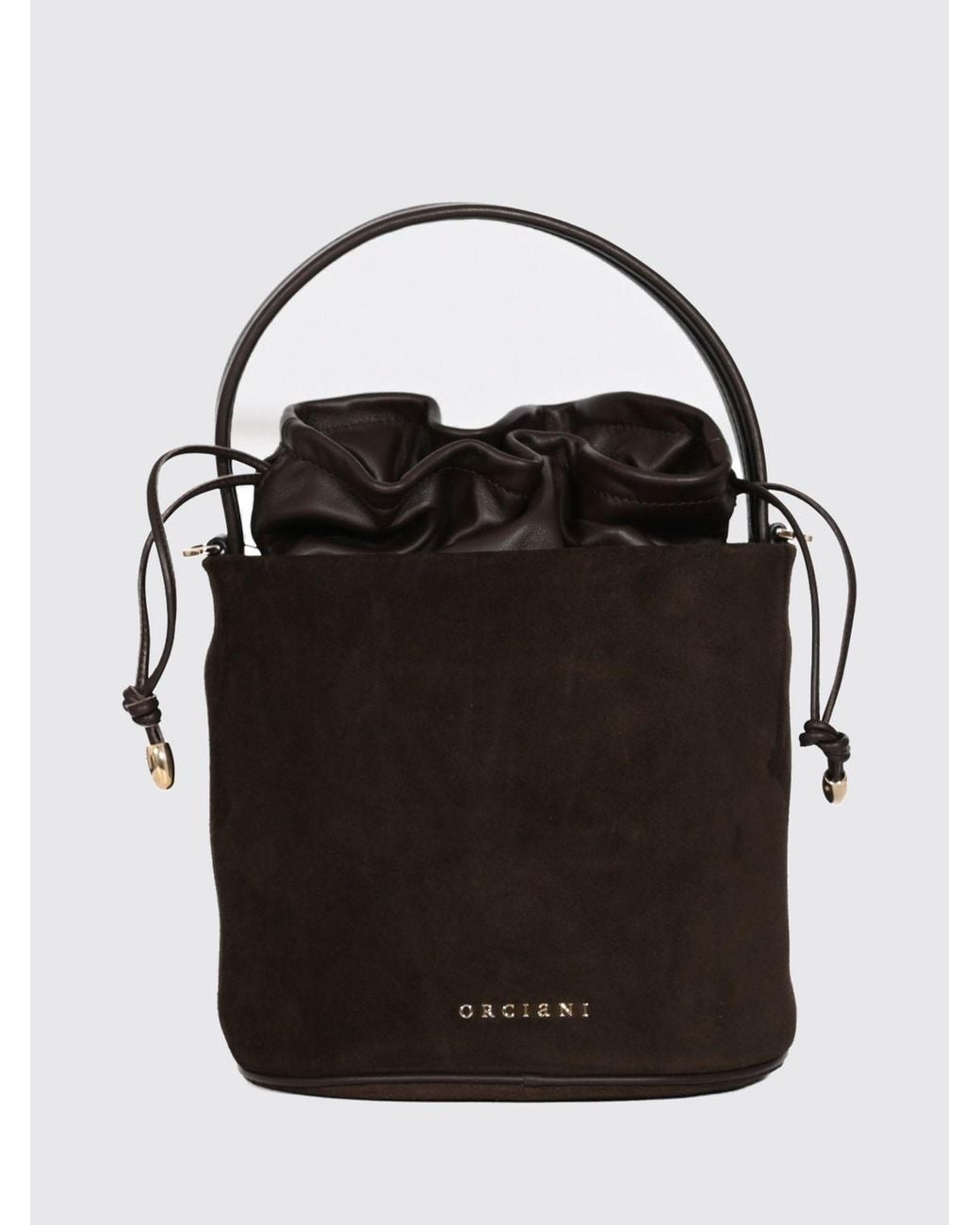 Orciani Black Her-O Mini Bucket Bag