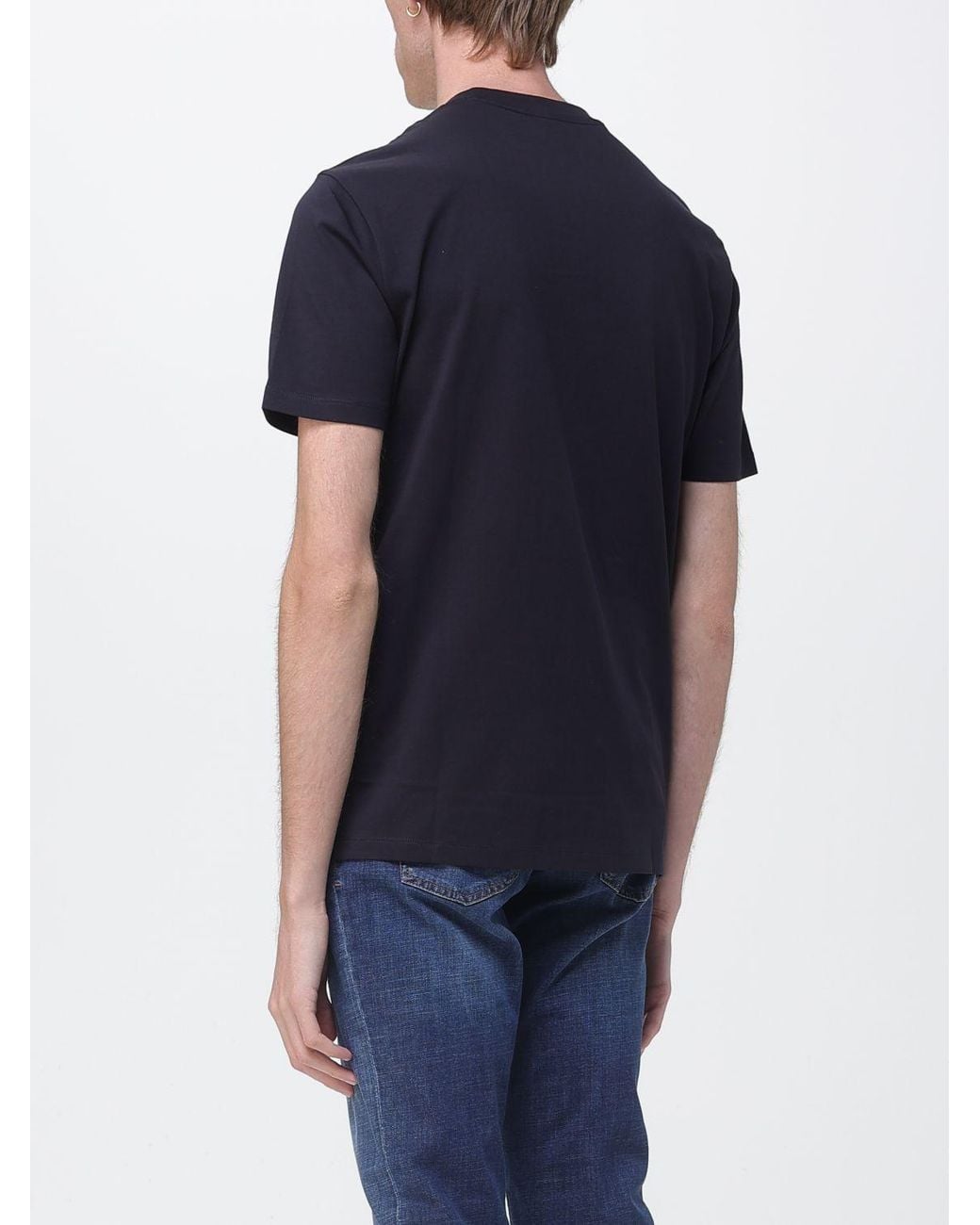 ARMANI EXCHANGE Blue Crew Neck T-Shirt With Logo for men