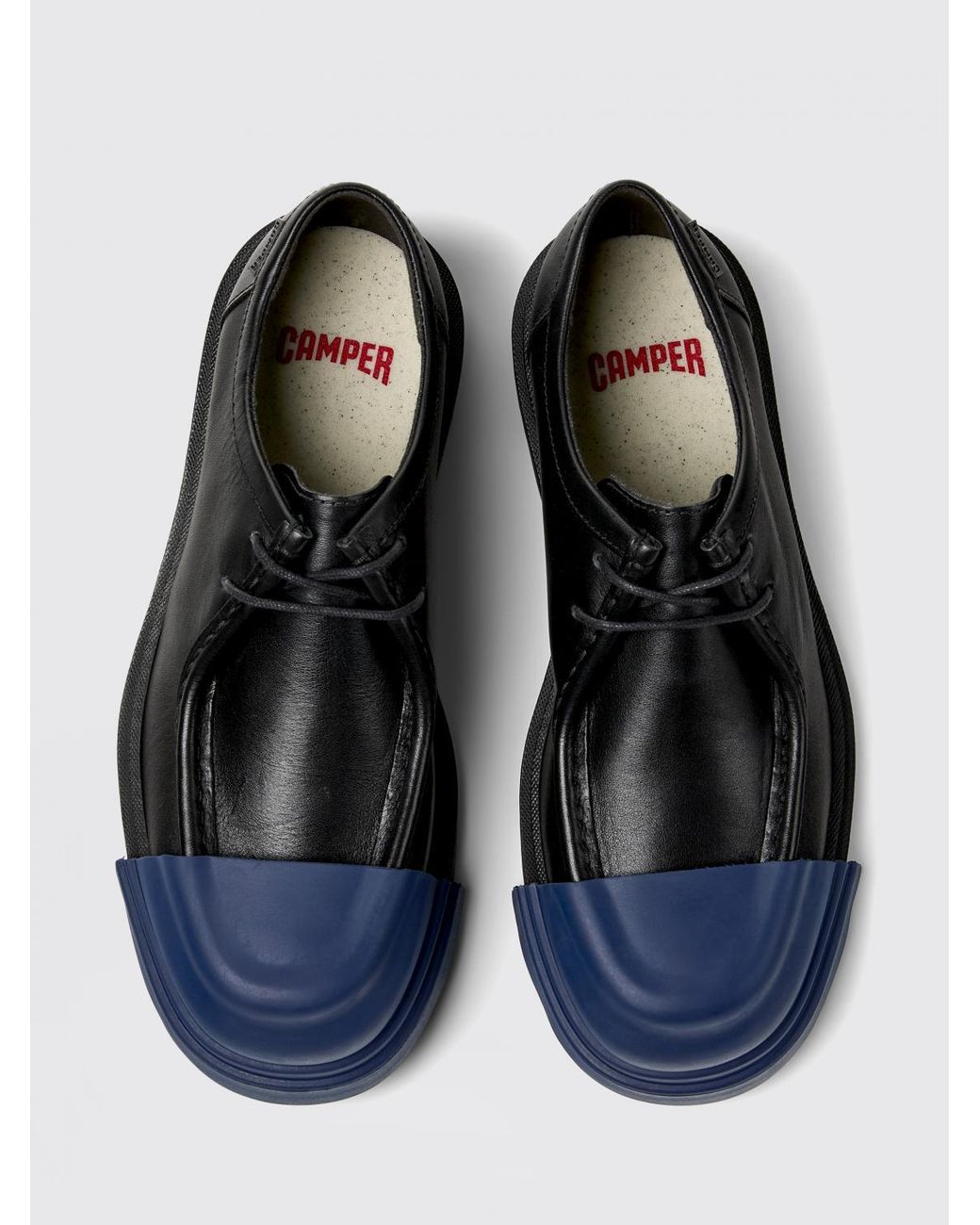 Camper White Junction Leather And Rubber Derby
