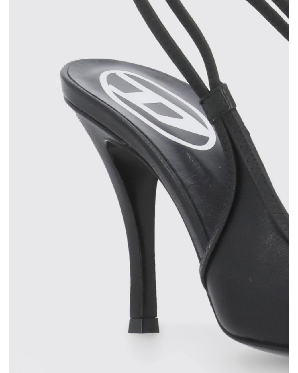 DIESEL White D-Venus Leather Slingback
