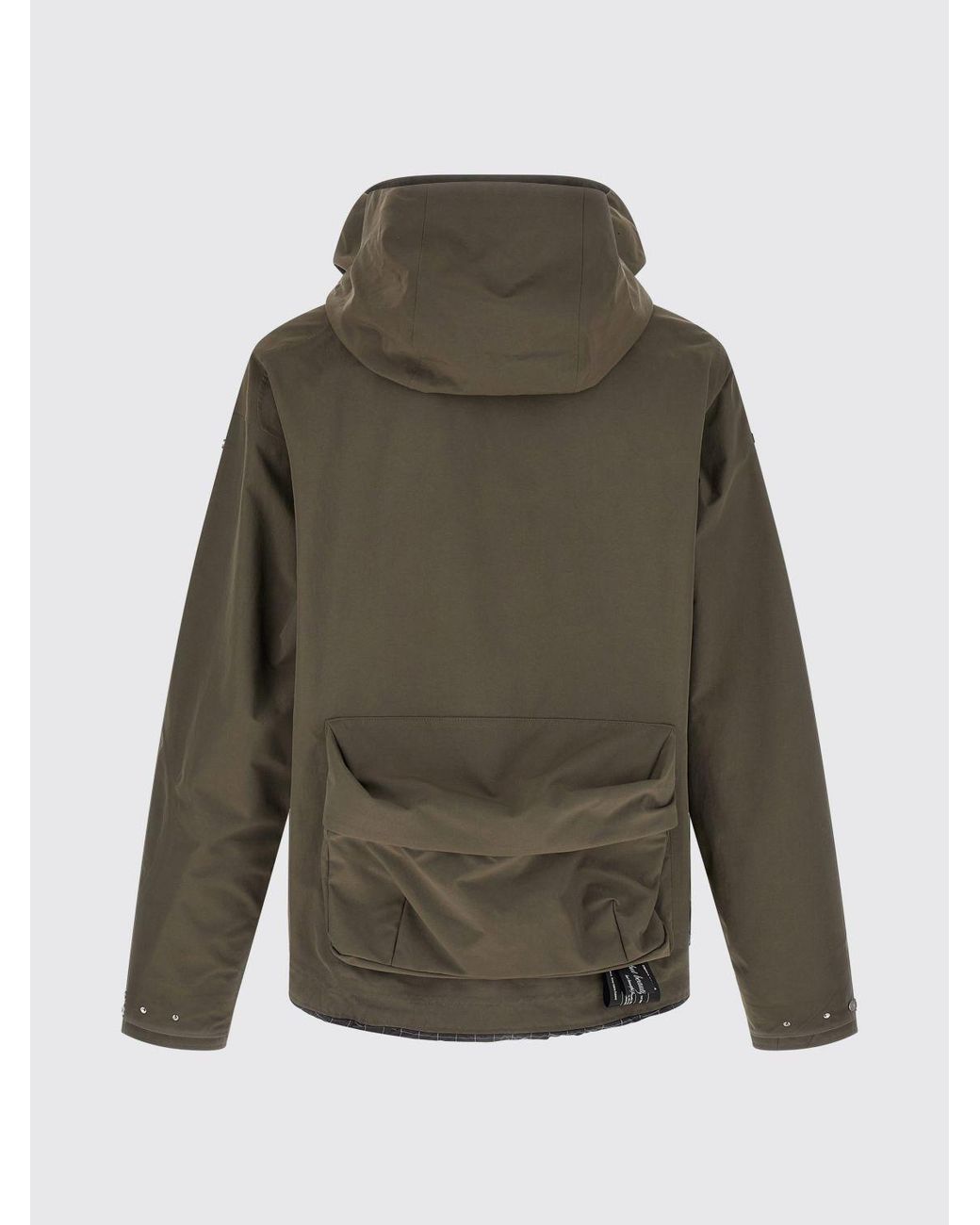 Undercover Brown Relaxed Fit Short Nylon Parka With Hood And Patch Pockets for men