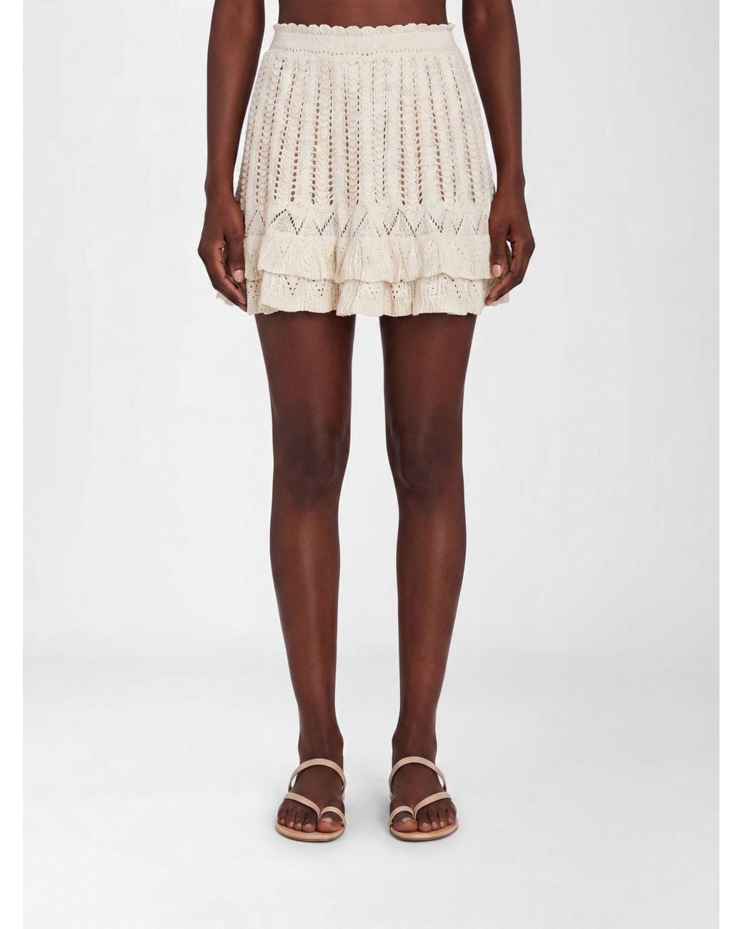 Isabel Marant White Cotton Knit Skirt