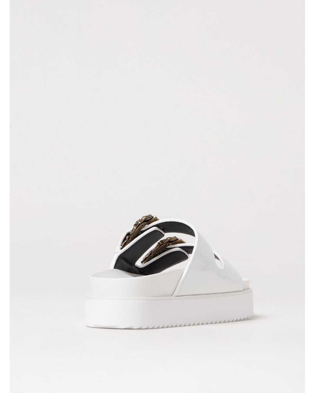Versace Jeans Couture White Flat Sandals