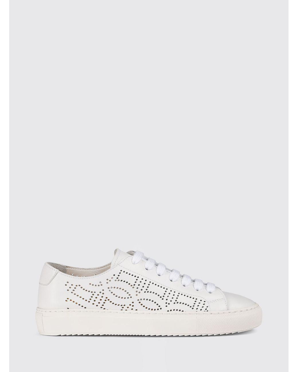 Doucal's White Perforated Leather Sneakers