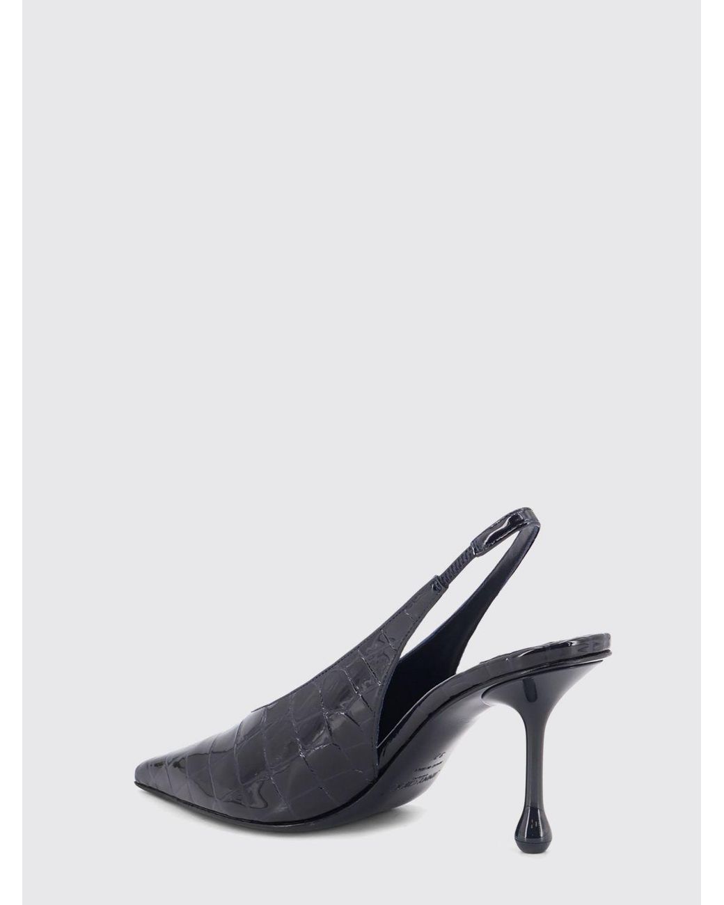 Jimmy Choo Blue Isa Croc-Effect Leather Slingback Pumps With High Heel