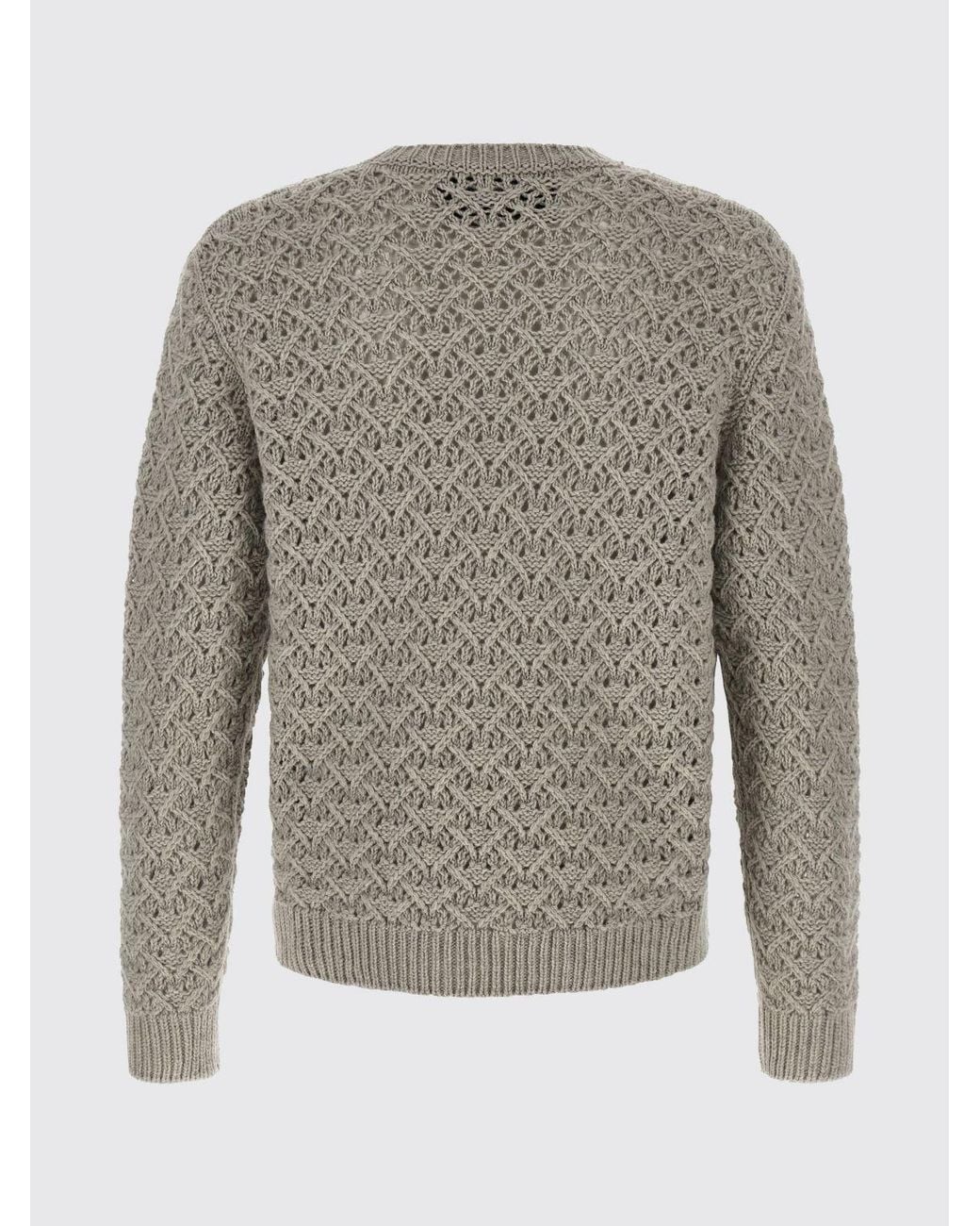 Valentino Garavani Gray Virgin Wool And Cashmere Crewneck Jumper for men