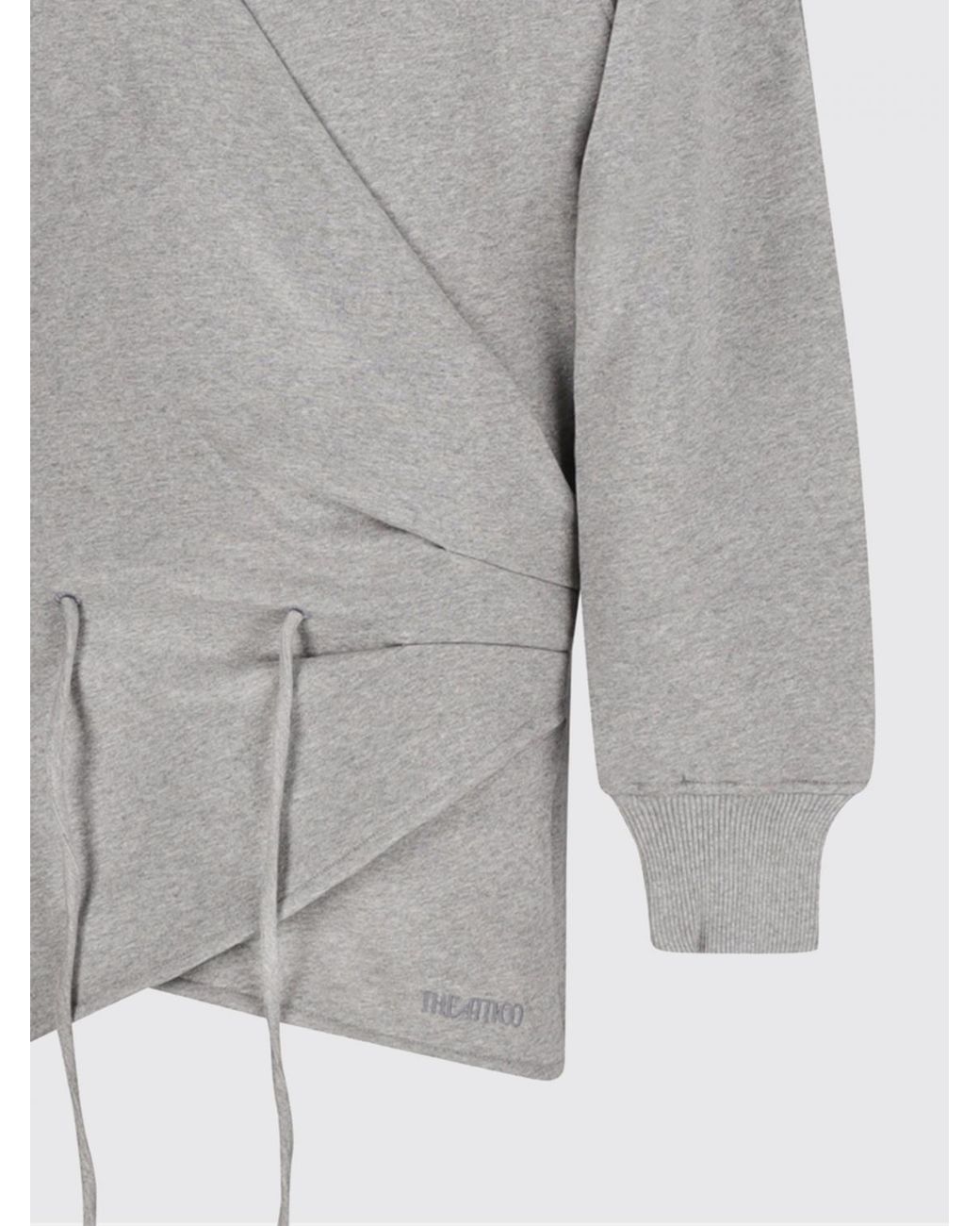 The Attico Gray Cotton Mini Dress
