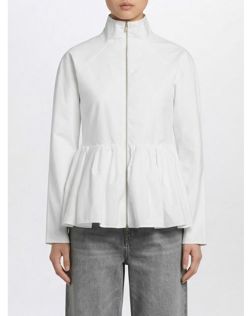 Chaqueta De Popelina De Algodón Alaïa de color White